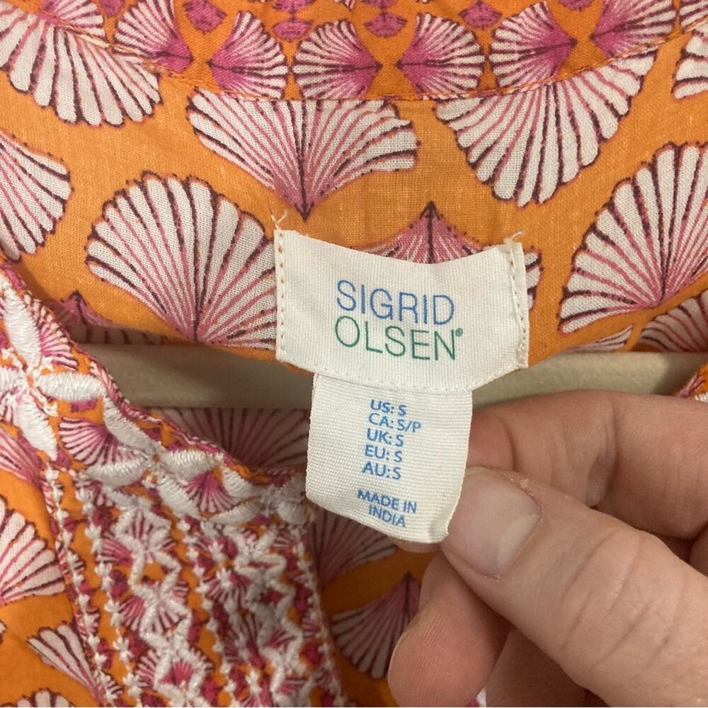 Sigrid Olsen 100% Cotton Colorful Tunic Boho Beac… - image 2